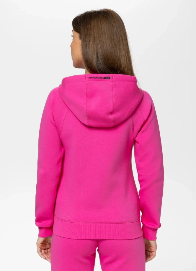 Bluza damska rozpinana z kapturem Pitbull Explory różowa