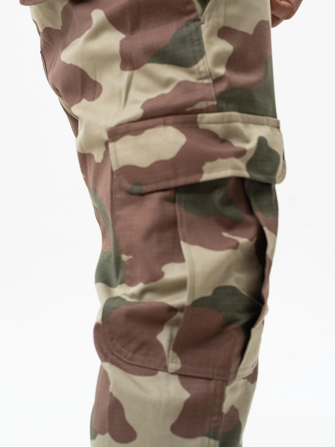 Spodnie Materiałowe Baggy Bojówki Jigga Wear Ripstop Military brązowo/zielone camo