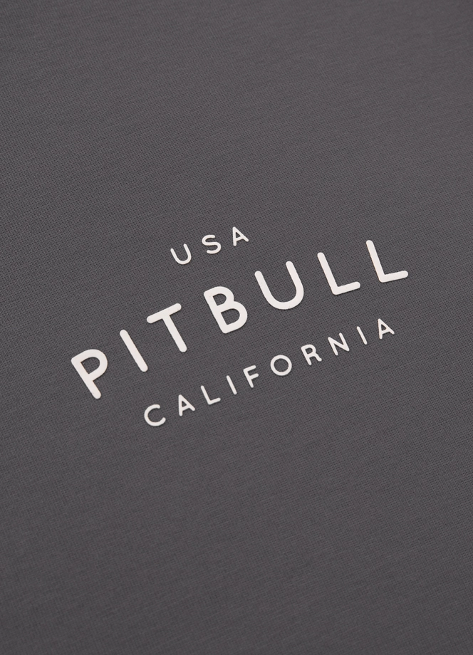 Bluza męska z kapturem Pitbull Pit Bull Sampson grafitowa szara