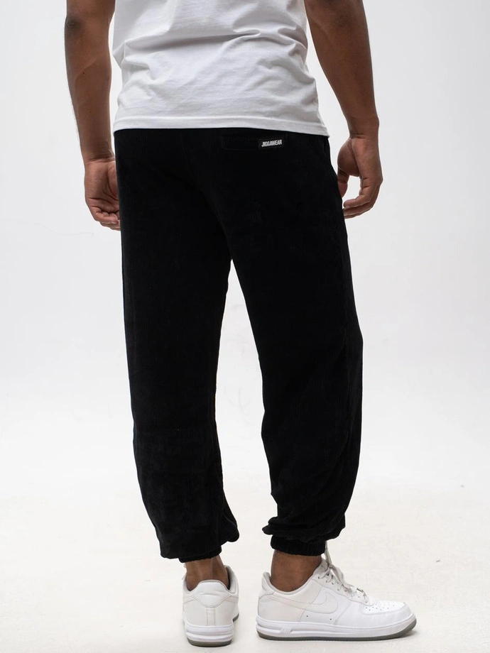 Spodnie męskie sztruksowe Jogger Jigga Wear Cord czarne