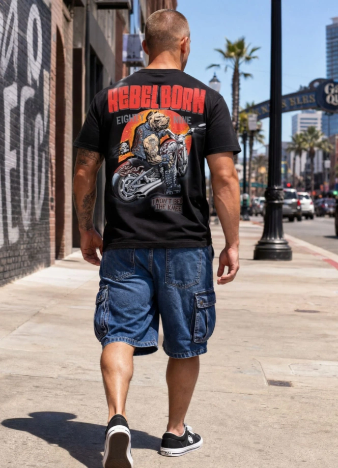 Koszulka męska T-Shirt Pit Bull Rebel Born czarna