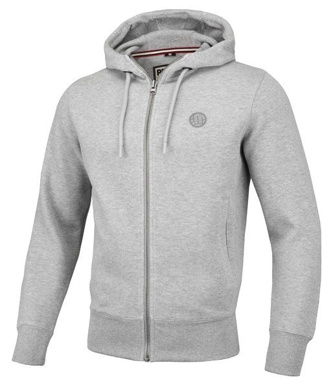 Bluza rozpinana z kapturem Pitbull Small Logo Premium Pique hooded grey melange