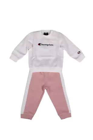 Komplet dresowy Champion Junior Mini Pro biały/różowy