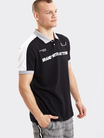 Koszulka Polo Stoprocent Brand black
