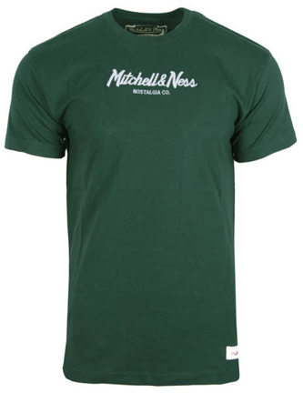 Koszulka T-Shirt Mitchell & Ness Printscrip Tee dark green