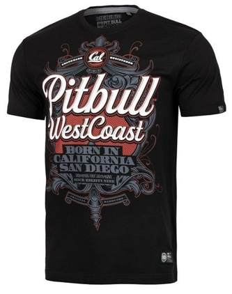 Koszulka T-Shirt Pit Bull Born In California black