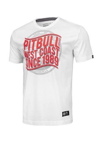 Koszulka T-Shirt Pit Bull California Dog white