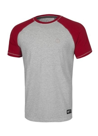 Koszulka T-Shirt Pit Bull Small Logo 210 grey/red