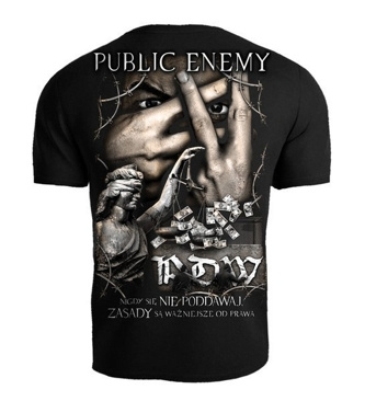 Koszulka T-shirt Public Enemy PDW Zasady są ważniejsze od prawa black