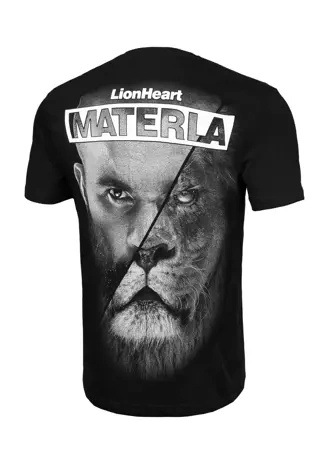 Koszulka T-shirt męski Pitbull West Coast KSW 83 Pitbull Michał Materla Lion Heart czarna