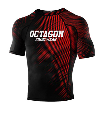 Koszulka rashguard Octagon Blast black/red