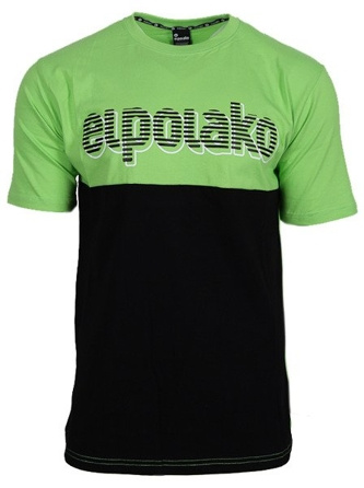 Koszulka t-shirt El Polako Classic Stripes Cut lime green 