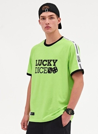 Koszulka t-shirt Lucky Dice Tape green neon