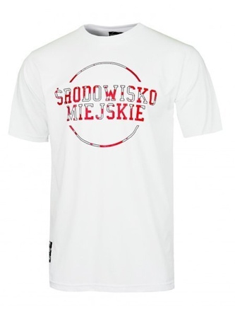 Koszulka t-shirt Środowisko Miejskie Splash white/red