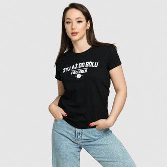 Koszulka t-shirt damski Chada Żyj aż do bólu black
