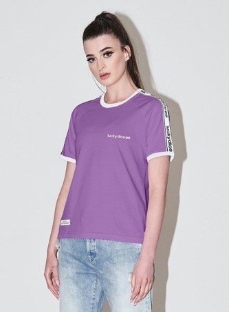 Koszulka t-shirt damski Lucky Dice Tape Girl violet
