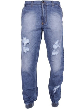 Spodnie Jogger SSG regular jeans z dziurami light blue