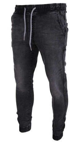 Spodnie Jogger jeans BOR Premium Przecierane grey