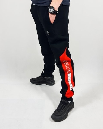 Spodnie dresowe Ciemna Strefa CS Wear Pas black/red