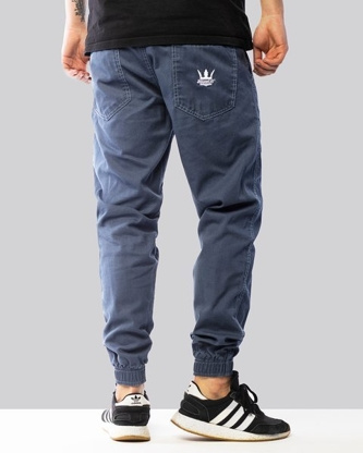 Spodnie jeans jogger Jigga Wear Crown blue