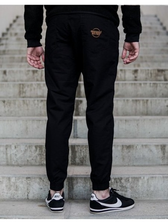 Spodnie jeans jogger Środowisko Miejskie Classic Icon black/gold