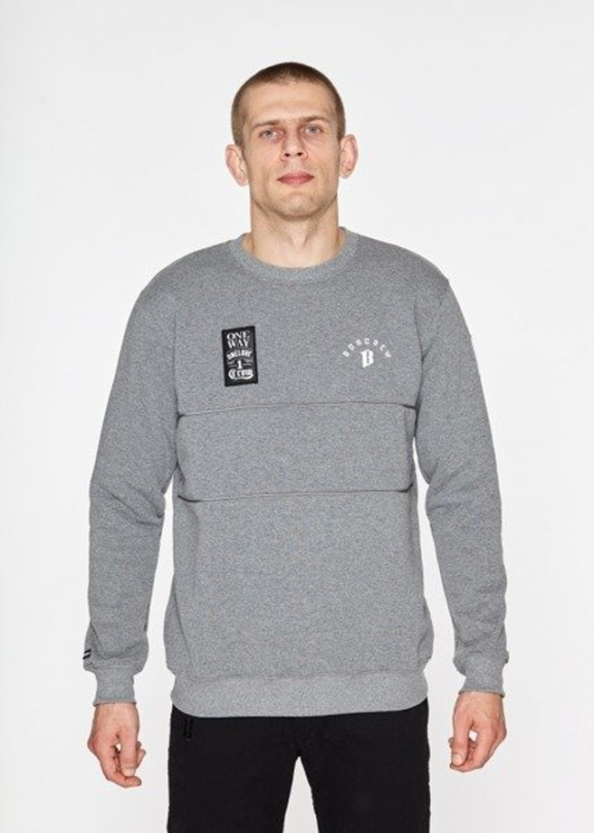 Bluza bez kaptura BOR One Way Premium crewneck dark grey