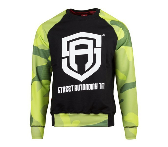 Bluza bez kaptura Street Autonomy Arm crewneck green/black