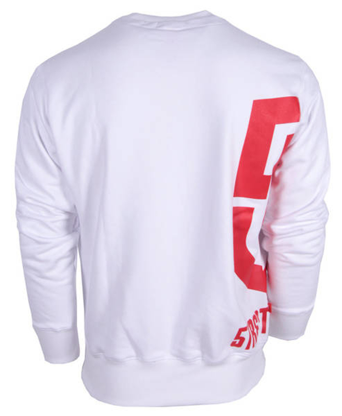 Bluza bez kaptura Street Autonomy Halfsa white/red