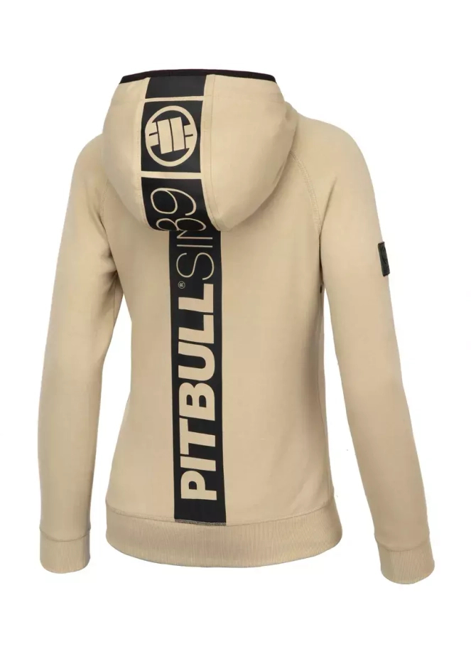 Bluza damska Pit Bull Fuchsia Pitbull hooded beżowa