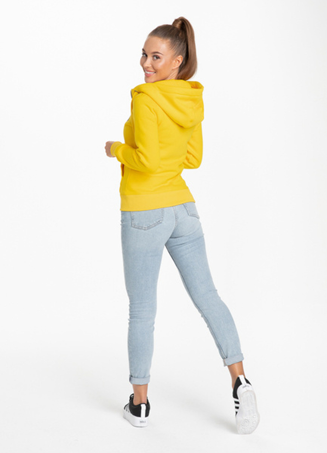 Bluza damska rozpinana z kapturem Pitbull Small Logo hooded yellow