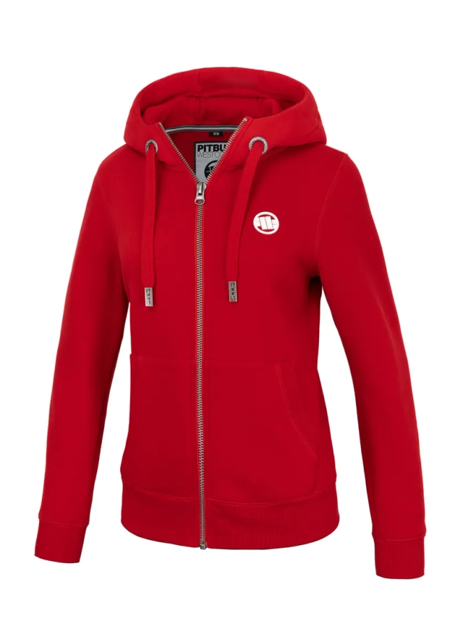 Bluza damska z kapturem Pit Bull Pitbull Hilltop Zip czerwona