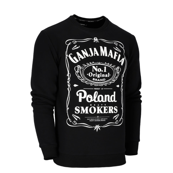 Bluza męska Ganja Mafia GMF Heavy Smokers crewneck czarna