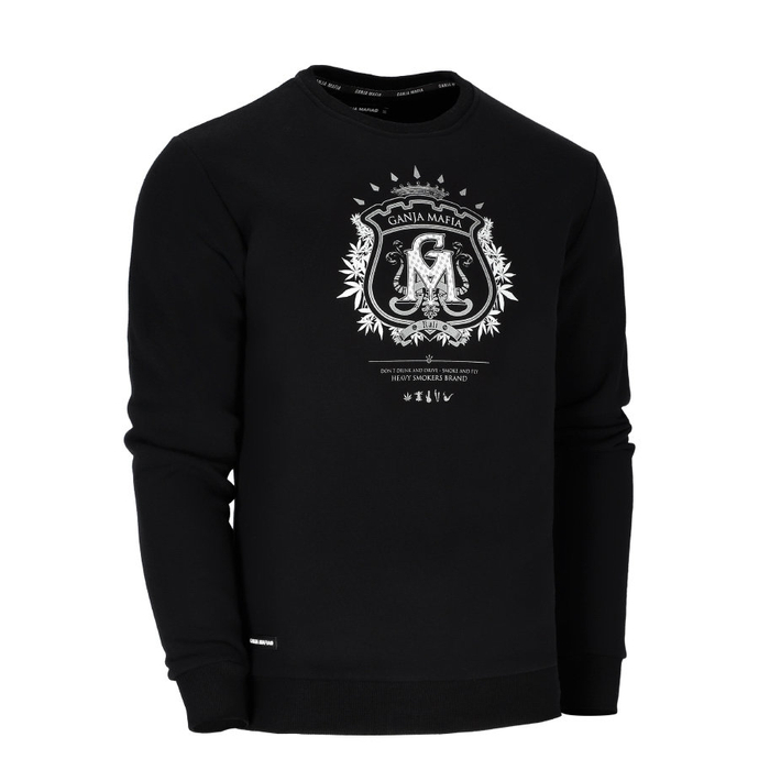 Bluza męska Ganja Mafia GMF Heavy Smokers crewneck czarna
