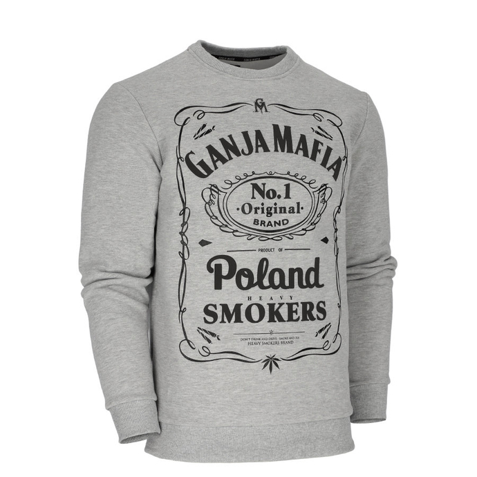 Bluza męska Ganja Mafia GMF Heavy Smokers crewneck szara
