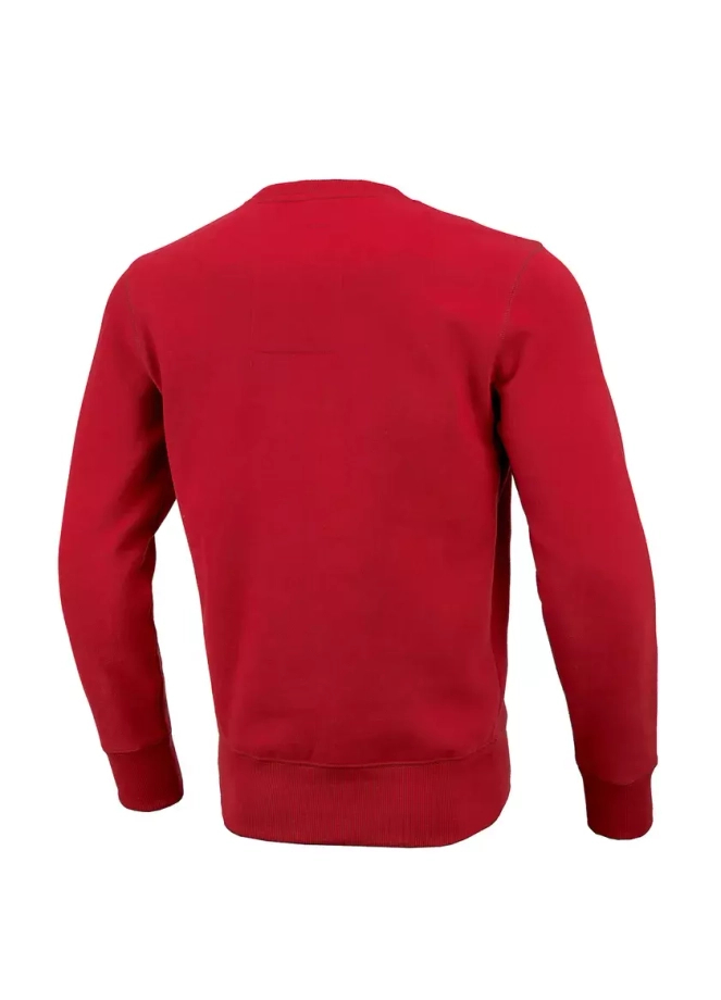 Bluza meska Pitbull Pit Bull Hilltop Terry crewneck czerwona