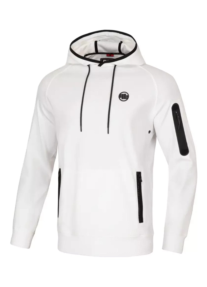 Bluza męska Pitbull Stafford Pit Bull hooded biała