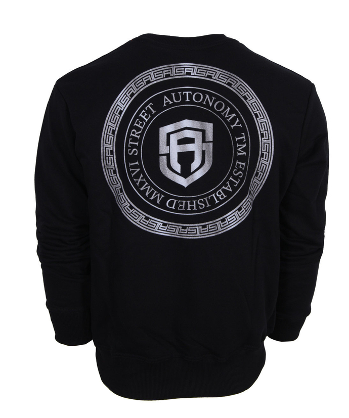 Bluza męska bez kaptura Street Autonomy Rich czarna/srebrna