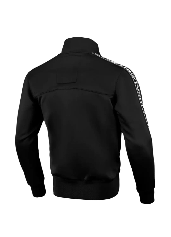 Bluza męska rozpinana Pitbull Pit Bull Tape Logo Trackjacket czarna