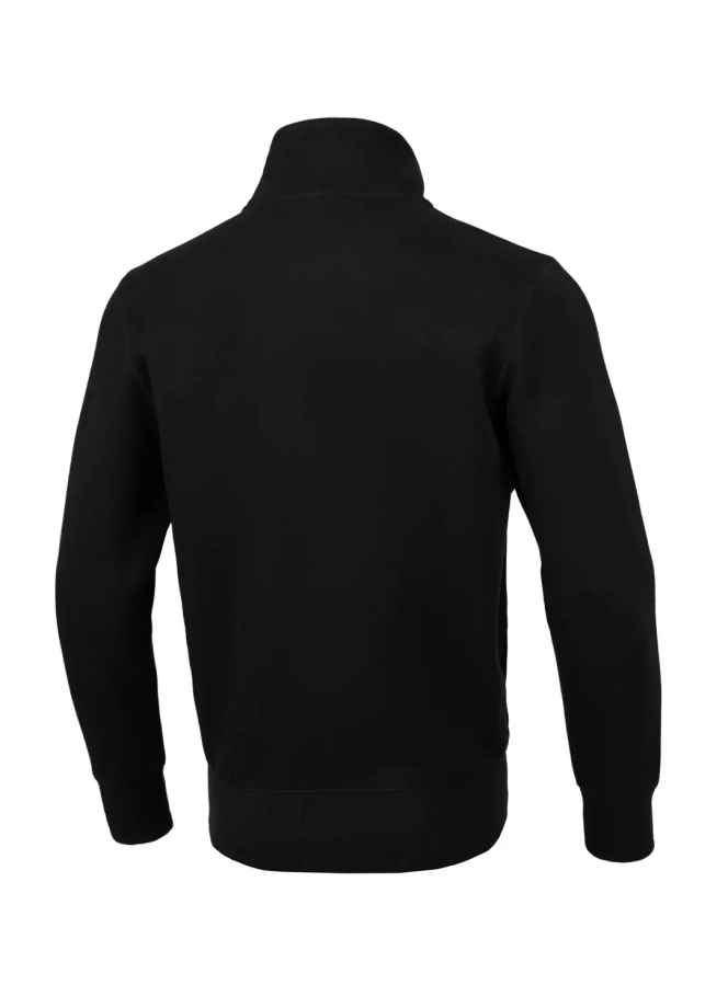 Bluza męska rozpinana Pitbull Small Logo Pit Bull Premium Pique czarna