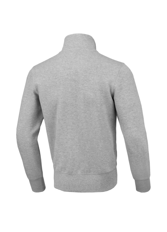 Bluza męska rozpinana Pitbull Small Logo Pit Bull Premium Pique szara
