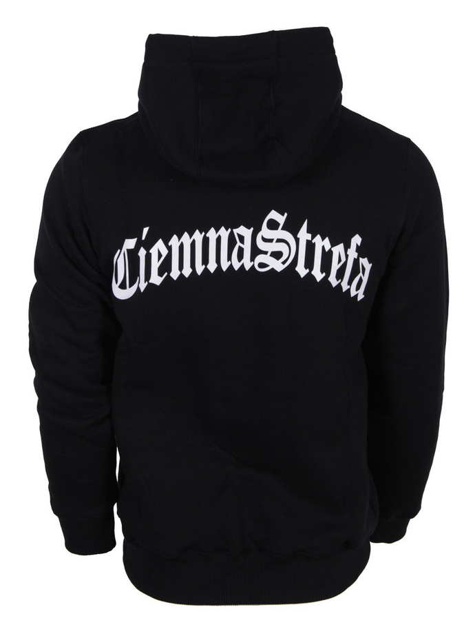 Bluza męska z kapturem Ciemna Strefa CS Gotyk czarna/biała