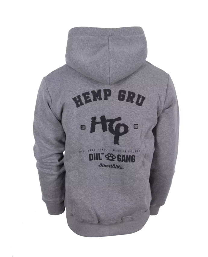 Bluza męska z kapturem Diil ZIP HG DBL796 hooded szara