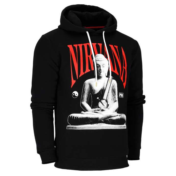 Bluza męska z kapturem Dudek P56 Nirvana Budda czarna