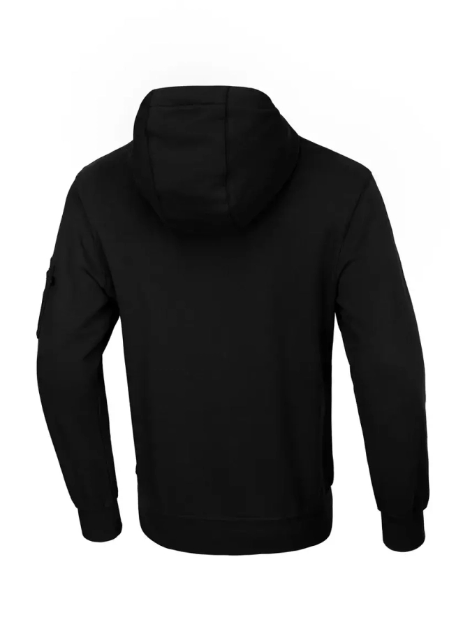 Bluza męska z kapturem Pitbull Pit Bull Everts Zip Terry czarny
