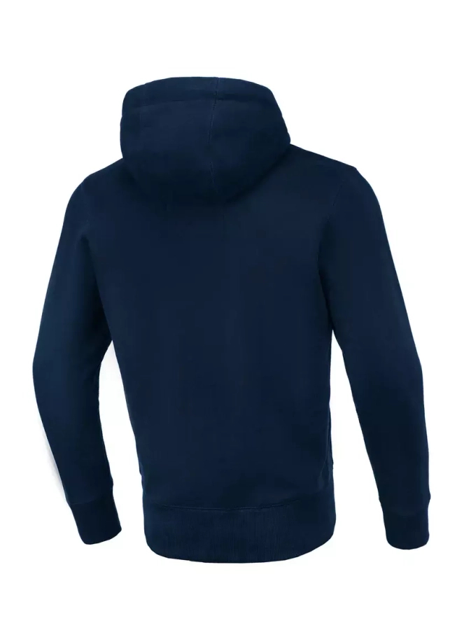 Bluza męska z kapturem Pitbull Pit Bull Small Logo Zip Terry granatowa