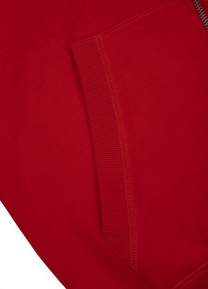Bluza rozpinana z kapturem Pit Bull Small Logo red