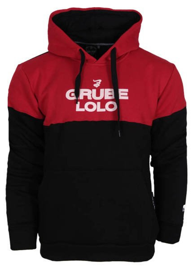 Bluza z kapturem Grube Lolo Big Logo black/red