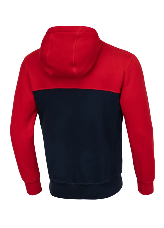 Bluza z kapturem Pitbull Pit Bull Hilltop 2 hooded czerwona/granatowa