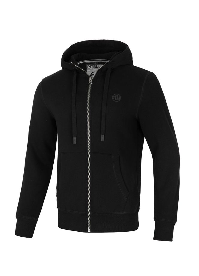 Bluza z kapturem Pitbull Pit Bull Hilltop Zip hooded czarna/czarna