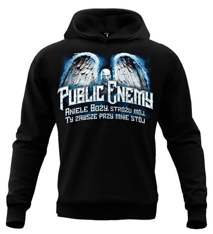 Bluza z kapturem Public Enemy Stróżu mój hoodie black